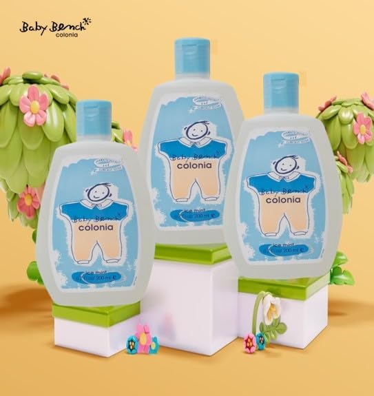 Baby Bench Colonia ICE MINT COLOGNE | Perfume for Babies, Gentle & Safe, Mild Fragrance | Long-lasting Moisture & Delicate Fragrance | Safe for Mother's Hands & Baby's Skin 200 ml - (Pack of 3).