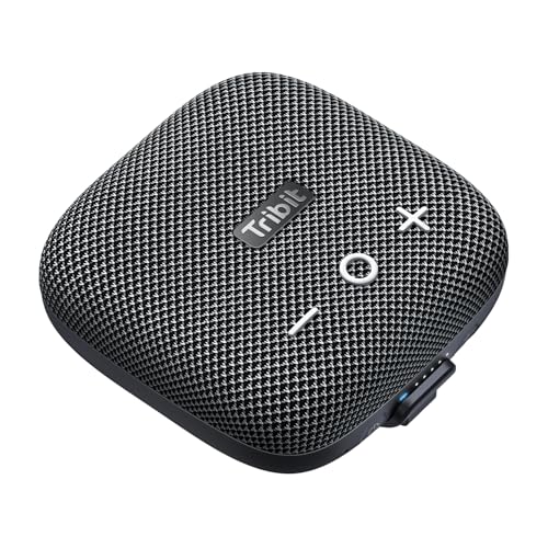 Tribit StormBox Micro 2 Portable Bluetooth Speaker: 90dB Loud Sound Deep Bass IP67 Waterproof Built-in Strap BT 5.3 Small Speaker, 12H Playtime for Outdoor/Camping/Biking, 120ft Bluetooth Range(Black)