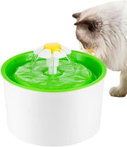 Cat Water Fountain For Drinking: 2L Automatic Dog Bowl Indoor - Electric Pet Running Water Dispenser - Small Animal Water Tank Super Silent - Kitten Waterfall Fountain Supplies - Grey - 1.8L green