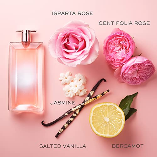 Lanc?me Id?le Aura Eau de Parfum - Long Lasting Fragrance with Notes of Rose, Jasmine & Salted Vanilla - Sunny & Floral Women's Perfume - 0.34 Fl Oz