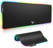 Blade Hawks RGB Gaming Mouse Pad, Extra Large Soft Led Extended Mouse pad (10 Lighting Modes), Non-Slip Rubber Base Computer Keyboard Pad Mat - 31.5 X 12 Inch (XXL-RGB - Black
