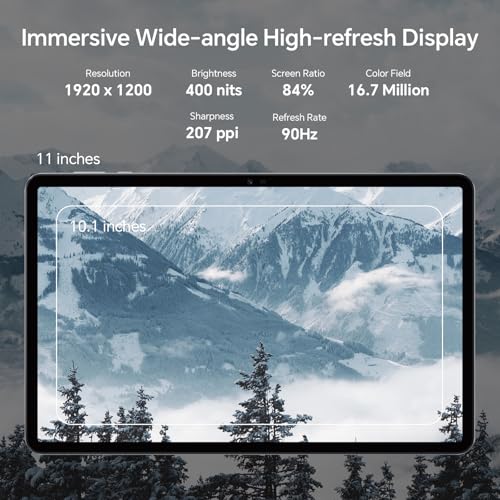 HONOR Pad X8a Tablet 4GB 128GB, Expandable to 1TB, 11 Inch 90Hz Display, 8300mAh Battery, Snapdragon 680, Android 14, WiFi Tablet, Grey