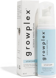 Growplex Vitafoam 5% Minoxidil Foam for Men & Women, DHT Blocking Minoxidil for Men Foam, Non-Greasy, Fast-Drying Formula for Hair Regrowth