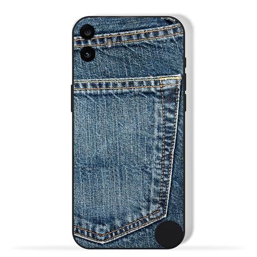 TPU Mobile Back Case Cover Compatible with Nothing CMF Phone 1 Model withJeans Pocket Pattern