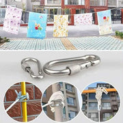Khazna Clothesline, 15M Long Cotton Clothesline Rope Laundry Line Rope Craft Drying Rope Adjustable for Camping Travel & Home Use DIY Rope as Candle Replacement Wick Laundry Line Dryer Rope (White)