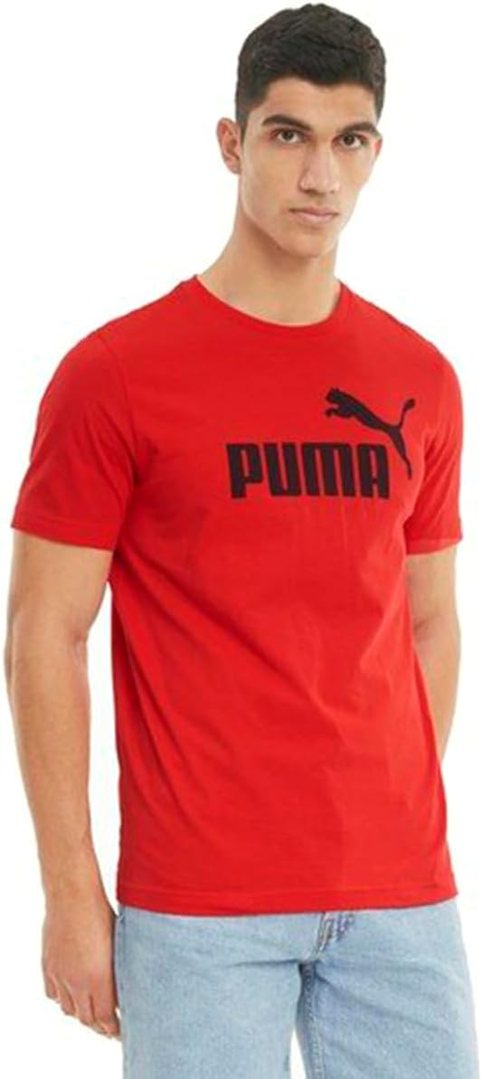 PUMA mens ESS Logo Tee T-Shirt (pack of 1) - High Risk Red