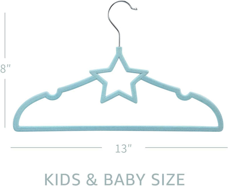 ManGotree Baby Velvet Hangers, Infant and Toddler Hangers, Non-Slip Children Hangers, Ultra-Slim Space Saving Kids Hangers, Sturdy Clothes Hangers 15 Pack (White)