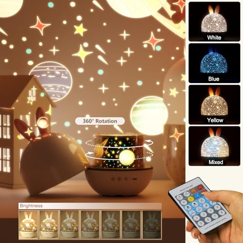 Oxsaytee Star Projector Night Light for Kids, Kids Night Light Projector with Remote AUTO Timer Dimmable for Bedroom Decor Rechargeable Toddler Night Light for Boys Girls Baby Gift
