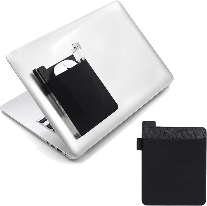 Odluzy Portable External Hard Drive Carrying Case, Sleeve Storage for Laptop, Reusable Adhesive Stick on Holder for Computer Accessories, Wireless Mouse/Earphones/USB Cable, Travel Pocket Pouch