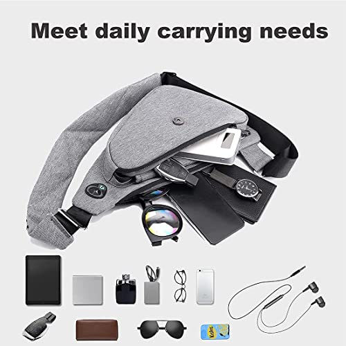 Sling Backpack, Large Capacity Crossbody Sling Bag for Women Men, Shoulder Bag for Men, Women Mini Crossbody Chest Bag, Multipurpose Travel Cross Body Bag