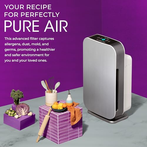 Alen FLEX Air Purifier, Quiet Air Flow for Large Rooms, 700 SqFt, Air Cleaner for Allergens, Dust, Mold, Pet Odors with Long Filter Life