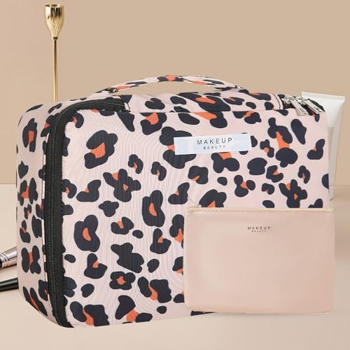 Queboom Travel Makeup Bag Cosmetic Bag Makeup Bag Toiletry bag for women and girls