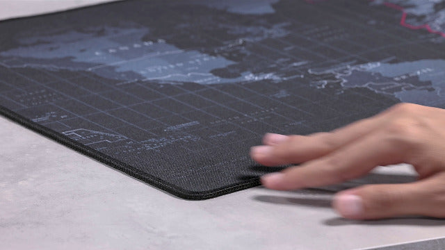 SKY-TOUCH Gaming Mouse Pad 90x40cm, Anti-Skid Mouse Mat, World Map Mousepad Rubber Base and Stitched Edges for Gamers Office