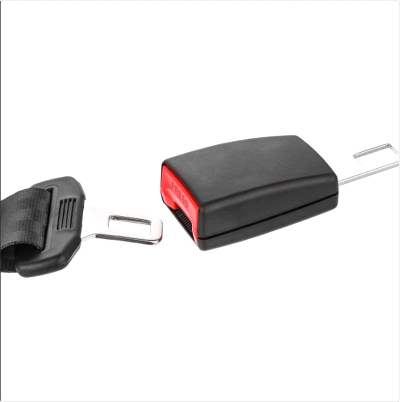 2Pc Universal Seat Belt Buckle Extensions Child Seats Car Safety Seat Belt Buckles Stopper Clamp,12X4.7cm (Black)