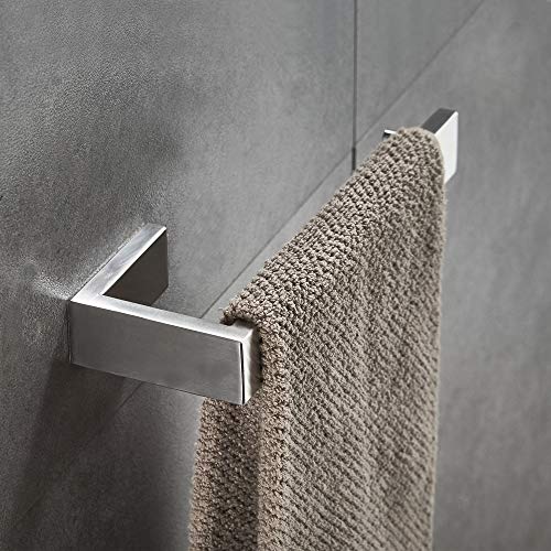JunSun Towel Ring Stainless Steel Towel Holder Contemporary Bathroom Hardware Towel Bar for Bathroom Lavatory Wall Mounted, Brushed Nickel