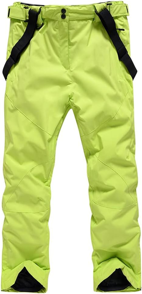 YEEFINE Men's Waterproof Snow Pants Insulated Outdoor Ski Pants Winter Warm Detachable Suspender Snowboard Bibs