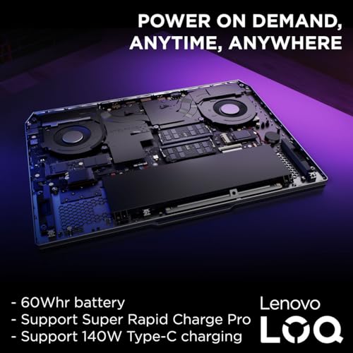 Lenovo LOQ 15IAX9 Gaming Laptop, 15.6"FHD 100% sRGB 144Hz Display, Intel i5-12450HX, 24GB RAM, 512GB SSD, NVIDIA RTX 3050 6GB, Backlit Eng-Arb, Win11, Luna Grey [83GS0095AX]