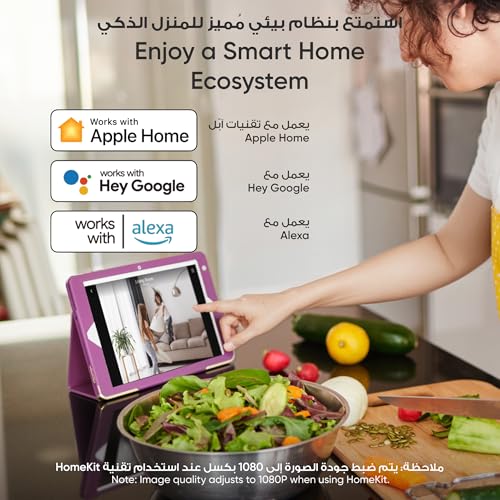 eufy Indoor Cam E30, Latest Generation, 4K UHD security camera,360 Pan-Tilt, Color Night Vision, Al Detection for Human/Pet/Audio/Crying, Human/Pet Auto Tracking, Works with Homekit