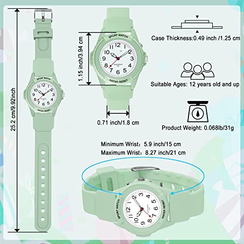 Kids Analog Watch for Boys Girls, Waterproof Time Teaching Watch with Night Light, Easy to Read and Learning Time for Children 6-18