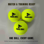 VEA Padel Balls Premium Pressurized Padel Balls for Match & Training Long-Lasting Bounce, Durable Felt 3 Tube - 9 Balls