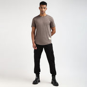 Ck Jeans Mens Long Sleeve Homme-/-tee-shirts-/-t-s-manches-courtes Badge Turn Up Sleeve