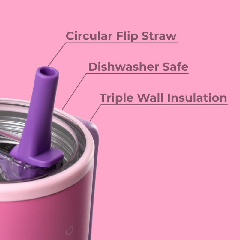 HydroJug Traveler - Modern 40 oz Tumbler with Handle & Simple Flip Straw - Car Cup Holder Friendly, Leak Resistant Water Bottle-Reusable Insulated Stainless Steel & Rubber Base - Gifts for Women & Men