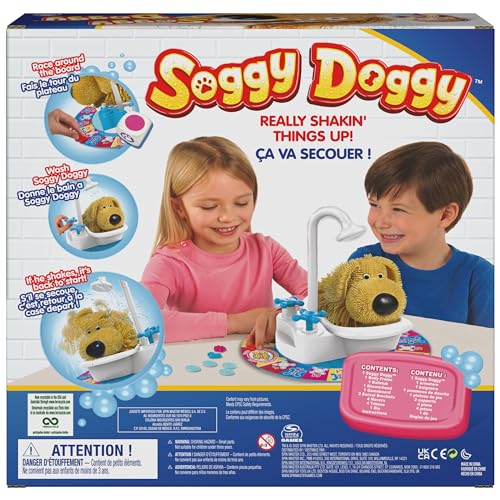 Soggy Doggy, The Showering Shaking Wet Dog Award-Winning Kids Game Board Game for Family Night Fun Games for Kids Toys & Games, for Kids Ages 4 and Up