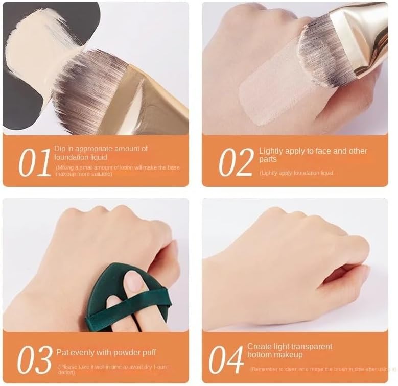 bold&beautiful Ultra-thin Foundation Makeup Brush Tongue-shaped Large BB Cream Mask Liquid Foundation Brush