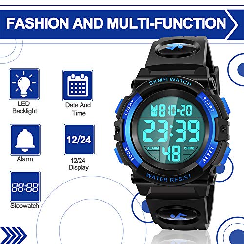 Dodosky LED Multifunctional Waterproof Watch for Kids - Kids Gifts