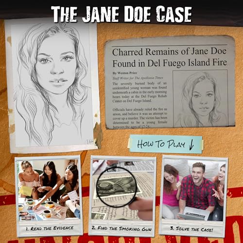 Unsolved Case Files Doe, Jane - Cold Case Murder Mystery Game - Can You Solve The Crime. Who Killed Jane Doe.