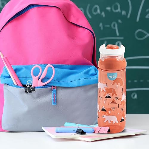 The Moon Brand Kids Water Bottle Portable 735ml for Indoor & Outdoor Activities: TravelPicnicsHikingschoolsports Spill ProofBreak ResistantBPA Free Dishwasher Safe, OdorFree ??Red