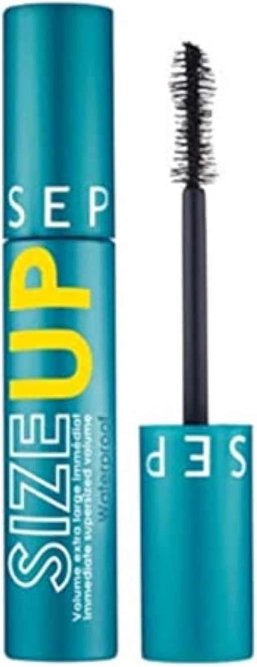 Size Up Waterproof Volume Extra Long Mascara -Ultra Black -14ml - Black/White 0.47 Fl Oz (Pack of 1)