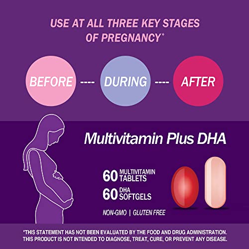 21st Century Prenatal Multivitamin/Mineral + DHA 60 Tablets / 60 Softgels Bottles 2's