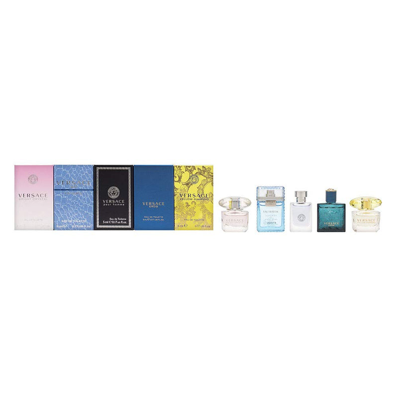 Versace Perfume - Versace Miniatures Collection Fragrance Set for Unisex, 5 Count