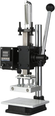Hot Foil Stamping Machine, 10x13cm Digital Embossing Machine, Manual Tipper Stamper, with Full Scale & Positioning Slider for PVC Leather Paper Embossing