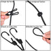 Vshinic Retractable Clothesline Travel Elastic Adjustable Clothes Lines Rope Laundry Camping Line Windproof Washing Line with Anti-skid 12pcs Clothespins