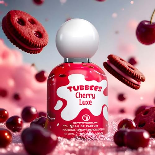Grandeur Tubbees Perfume 50ML - CHERRY LUXE | Unisex Gourmand-Inspired Fragrance | Kid-Friendly Sweet Scent