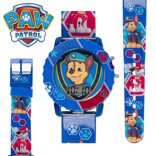 Accutime Kids Paw Patrol Digital LCD Quartz Wrist Watch, Cool Inexpensive Gift & Party Favor for Toddlers, Boys, Girls, Adults All Ages