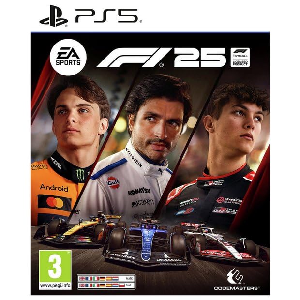 F1 25 Racing Game for PlayStation 5 witha XTRIZ GAming CD Rack