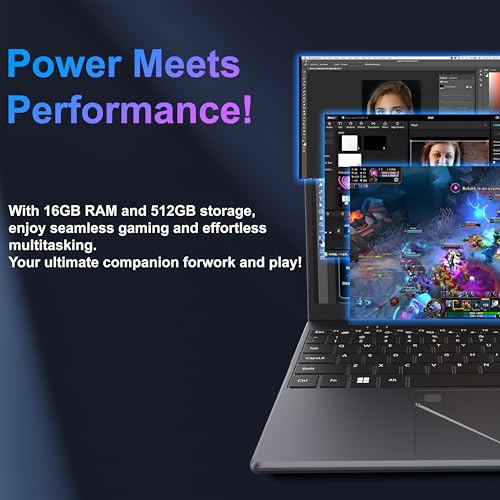 15.6" Laptop PC 16GB DDR4 512GB SSD, HD Laptop Computer AMD Ryzen 5 3500U Processor AMD Integrated Graphics computer with Touch ID 2.4/5G WiFi Bluetooth USB 3.0 WPS office for Students/Gaming laptop