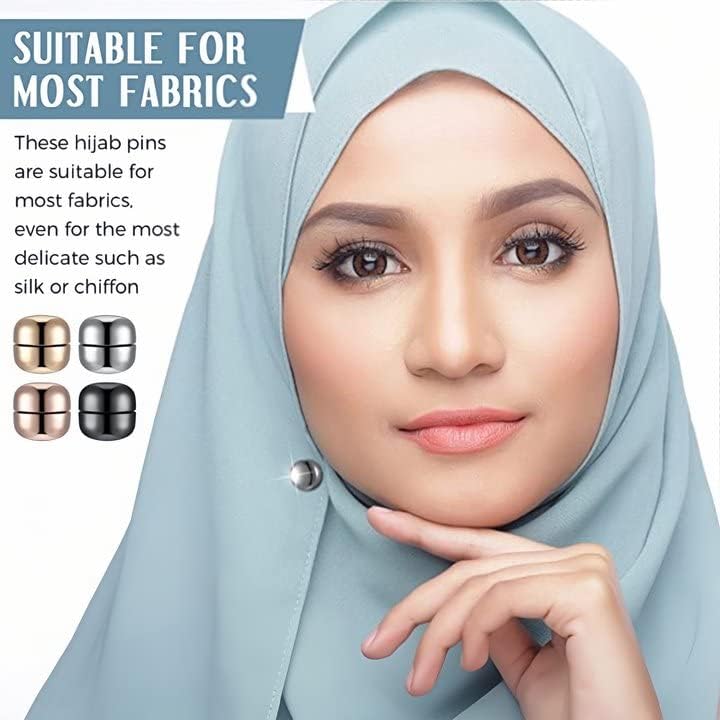 FLAFARY Hijab Magnetic Pins Strongest Commercial Strength Hijab Pins for Women Multi-Use Scarf and Hijab Magnets Pin-less Fabric Magnets