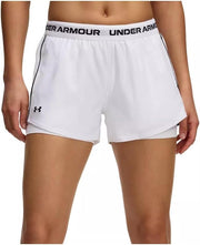 Womens Women's UA Tech Play Up 2-in-1 Shorts Bottoms (pack of 1) - White / White / Black