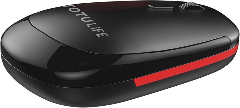 Totulife 2.4GHz Wireless Keyboard and Mouse Set, Red/Black