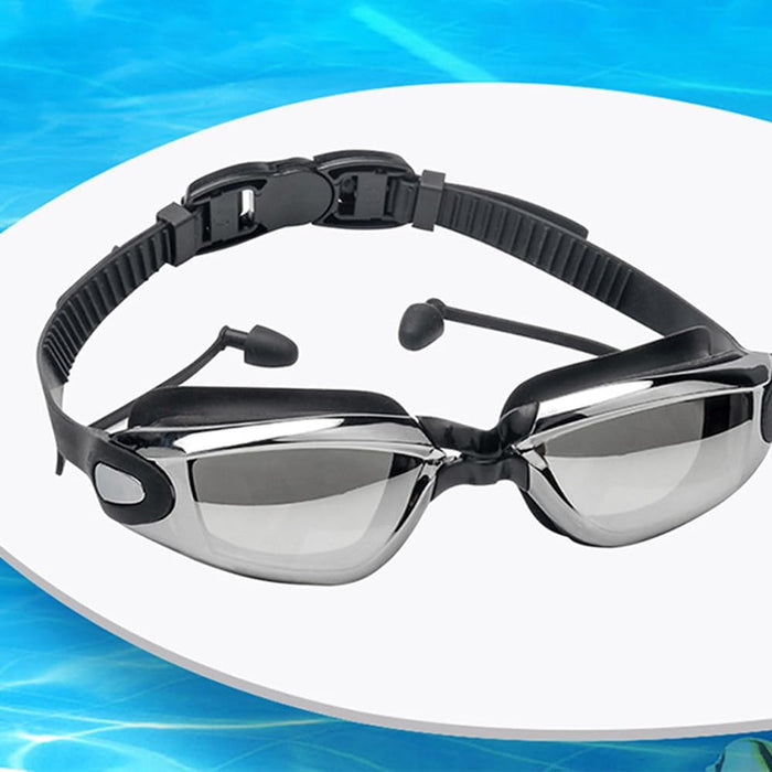 Uv Resistant Swimming Goggles, Anti Fog Lenses, Adjustable Strap, High-Definition Racing Goggles, Waterproof And Anti Fog