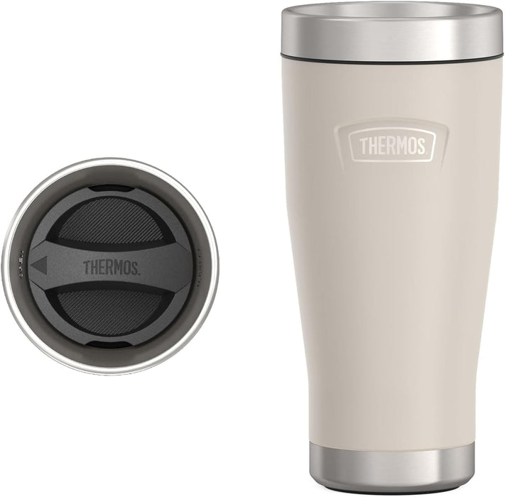 THERMOS ICON STAINLESS STEEL VACUUM INSULATED SANDSTONE TUMBLER 470 ML, IS1012SN, TRAVEL MUG, TUMBLER WITH HANDLE, COFFEE MUG