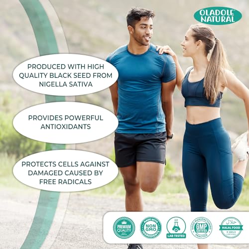 Oladole Natural Black Seed- 500 mg 120 (Capsules) | Cold-Pressed Nigella Sativa Extract For Immune Boost, Digestive Health, Heart & Brain Health, Improve Joint Comfort & Mobility| Non- GMO,Gluten Free