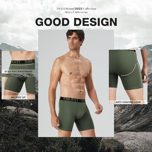 Natural Feelings Mens Boxer Shorts Soft Cotton Men Pack Breathable Mens Underwear Boxer Briefs