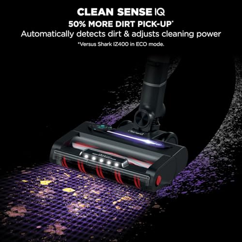 Shark Stratos Cordless Stick Vacuum Cleaner [IZ400UKT], with Anti Hair Wrap Plus & Clean Sense IQ, Pet Pro Model, Single Battery, Charcoal/Brass