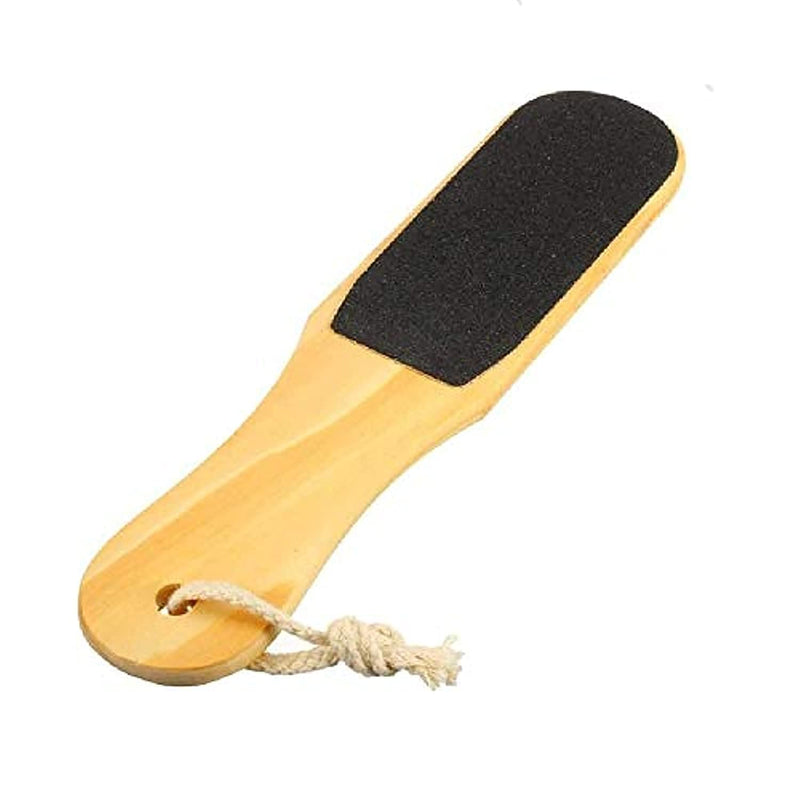 NIBE EMINENT Pedicure Wooden Foot File Double-sided Callus Makeup Remover Pedicure File (Black)