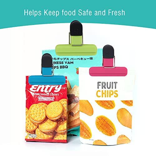 AK1980 Bag Clips, Food Bag Clips, Kitchen Clips for Refrigerator Food Storage Packages, Snack Bags, Photos - Clip Clips for Home, Office, School and More